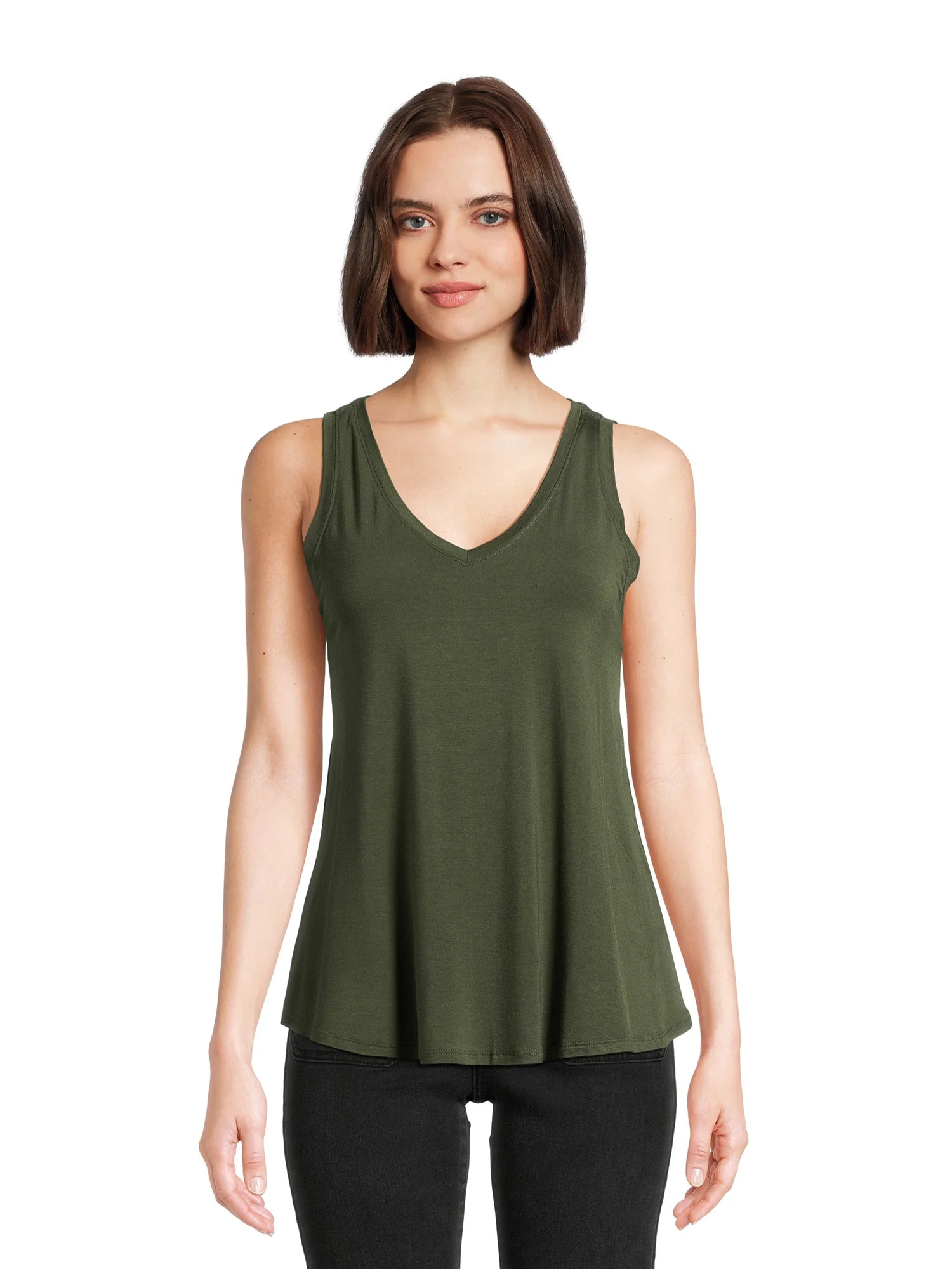 Time and Tru Women's High Low Tank Top, Sizes S-XXXL | Walmart (US)