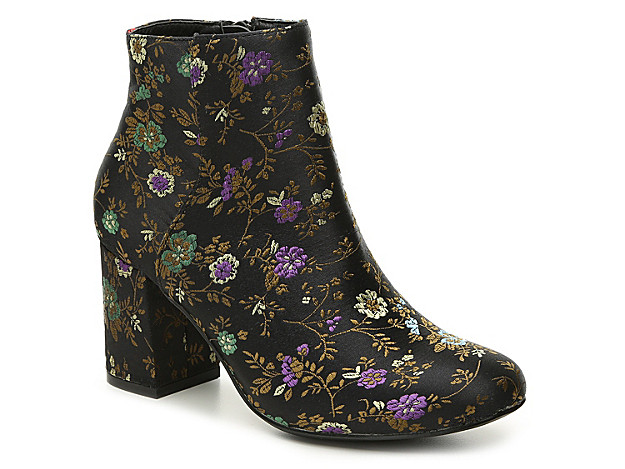 Diba Brodie Bootie - Women's - Black/Floral Satin | DSW