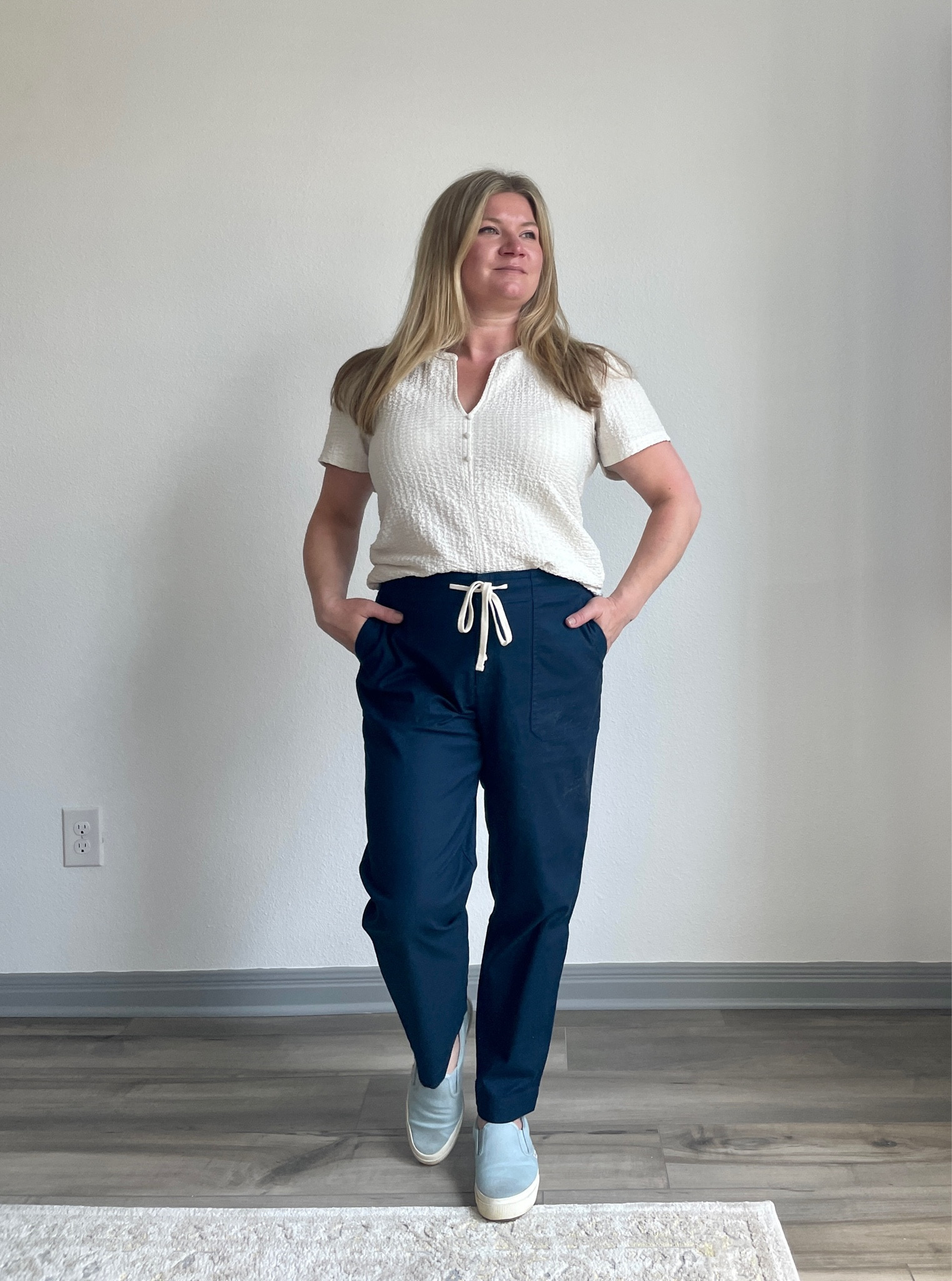 Loft utility jogger pants, superfamily slip ons, loft blouse 

#LTKunder100 #LTKFind #LTKstyletip