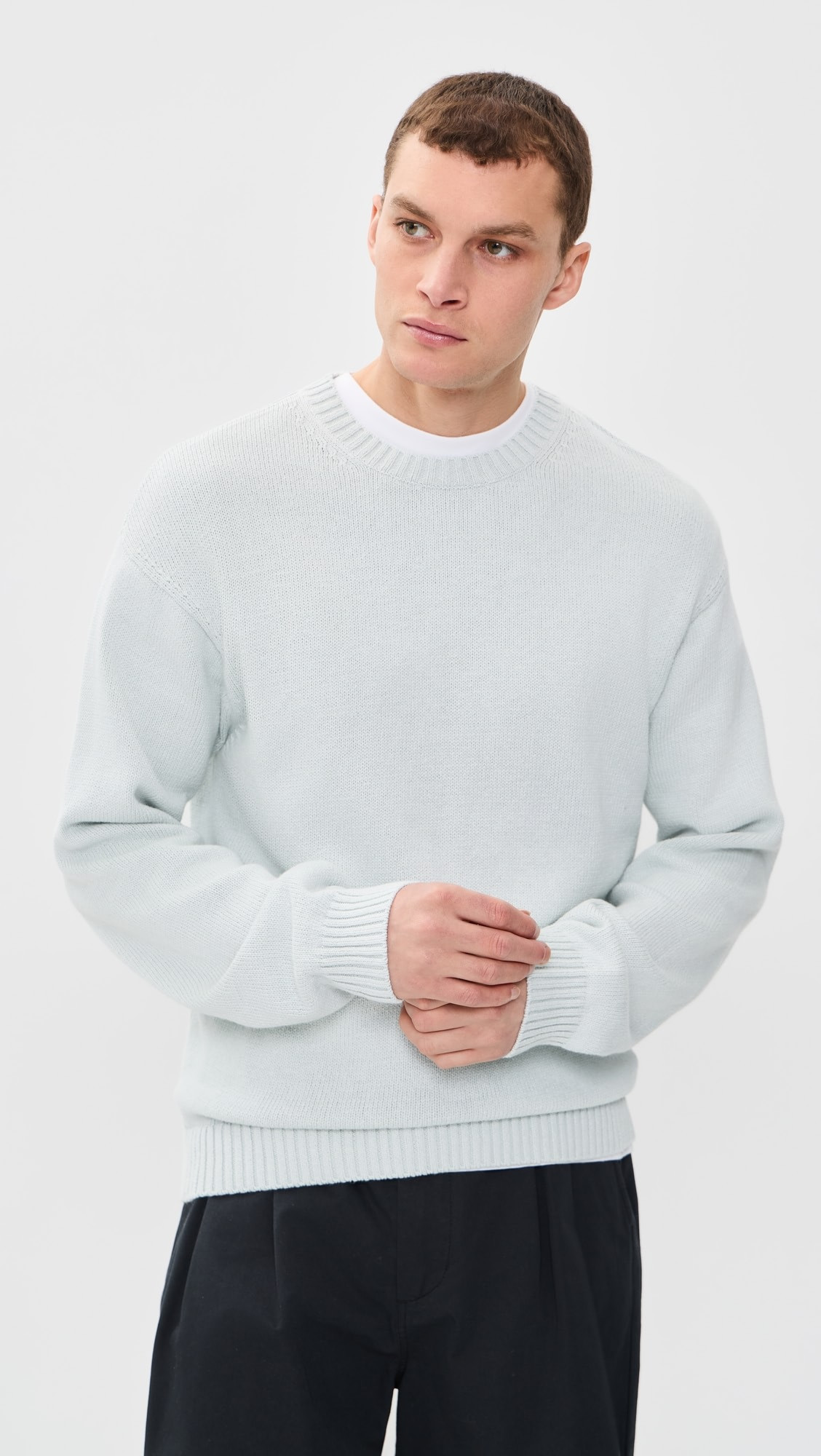 Cotton Silk Crew Neck Sweater | Shopbop