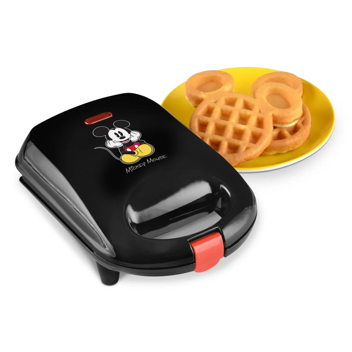 Get your day off to a fun-filled start with this mickey mouse waffle maker. This product makes on... | Wayfair North America