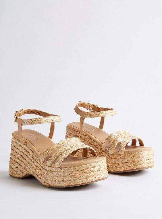 All Over Raffia Platform Wedge (WW) | Torrid (US & Canada)