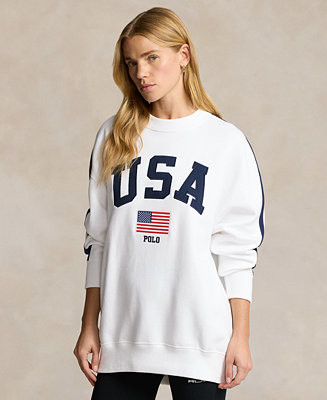Women's Team USA Oversize Fleece Crewneck | Macy's Canada