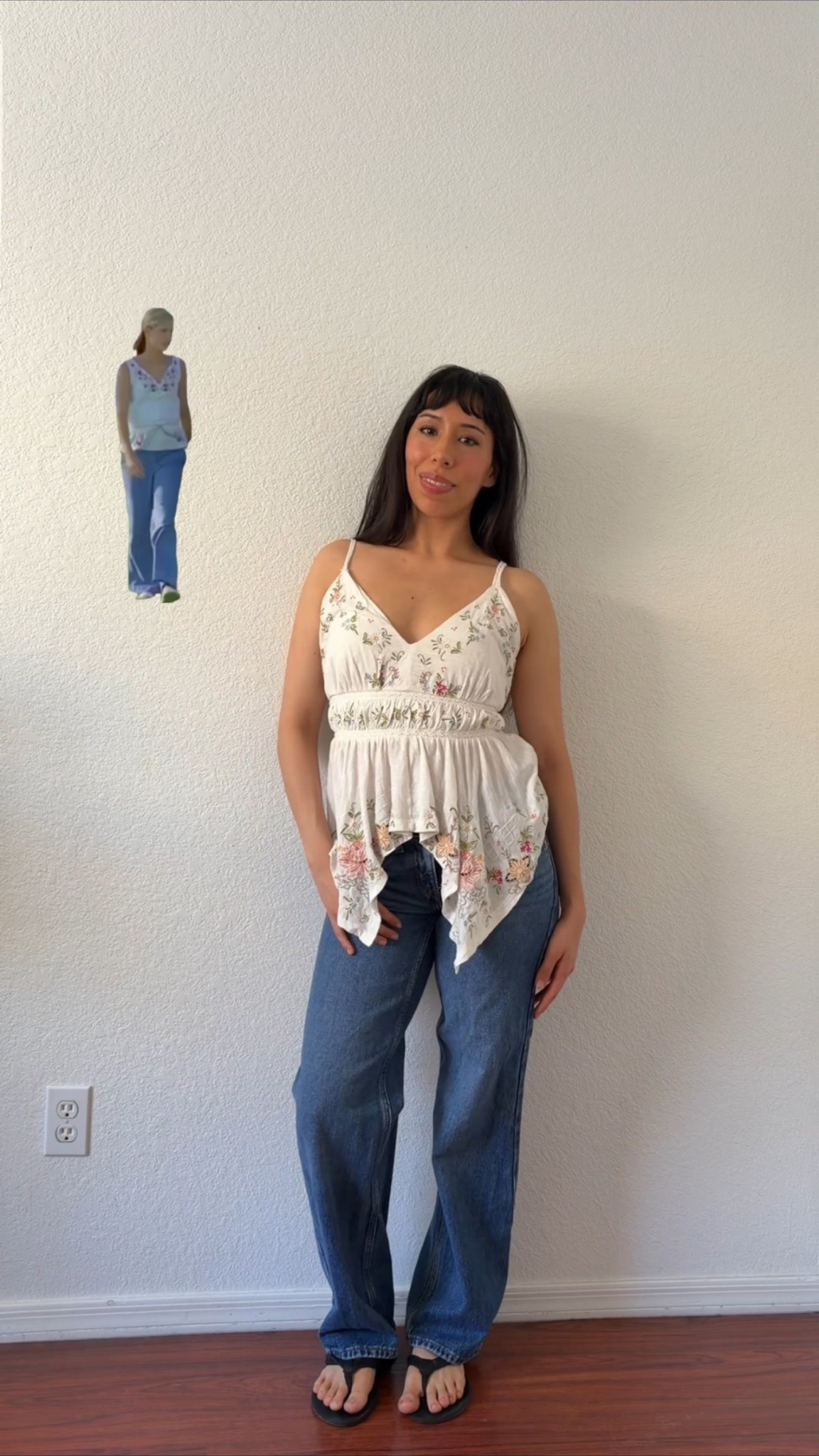 H2O Emma Gilbert outfits: top is thrifted anthro