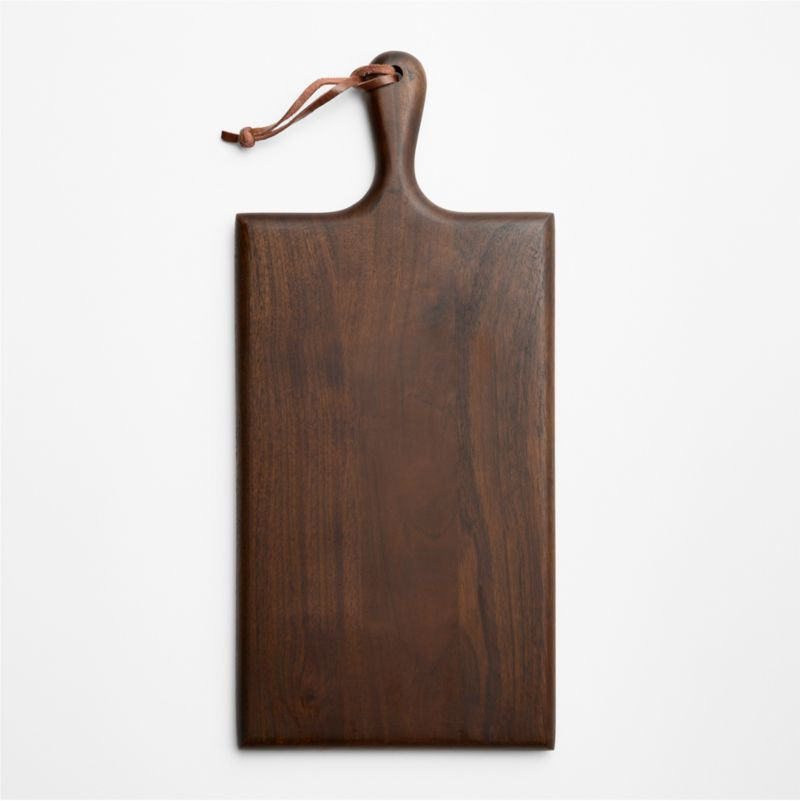 Madeira Walnut Board with Handle | Crate & Barrel