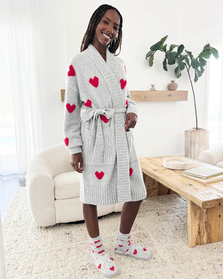Pomona Fuzzy Yarn Hearts Robe | Splendid