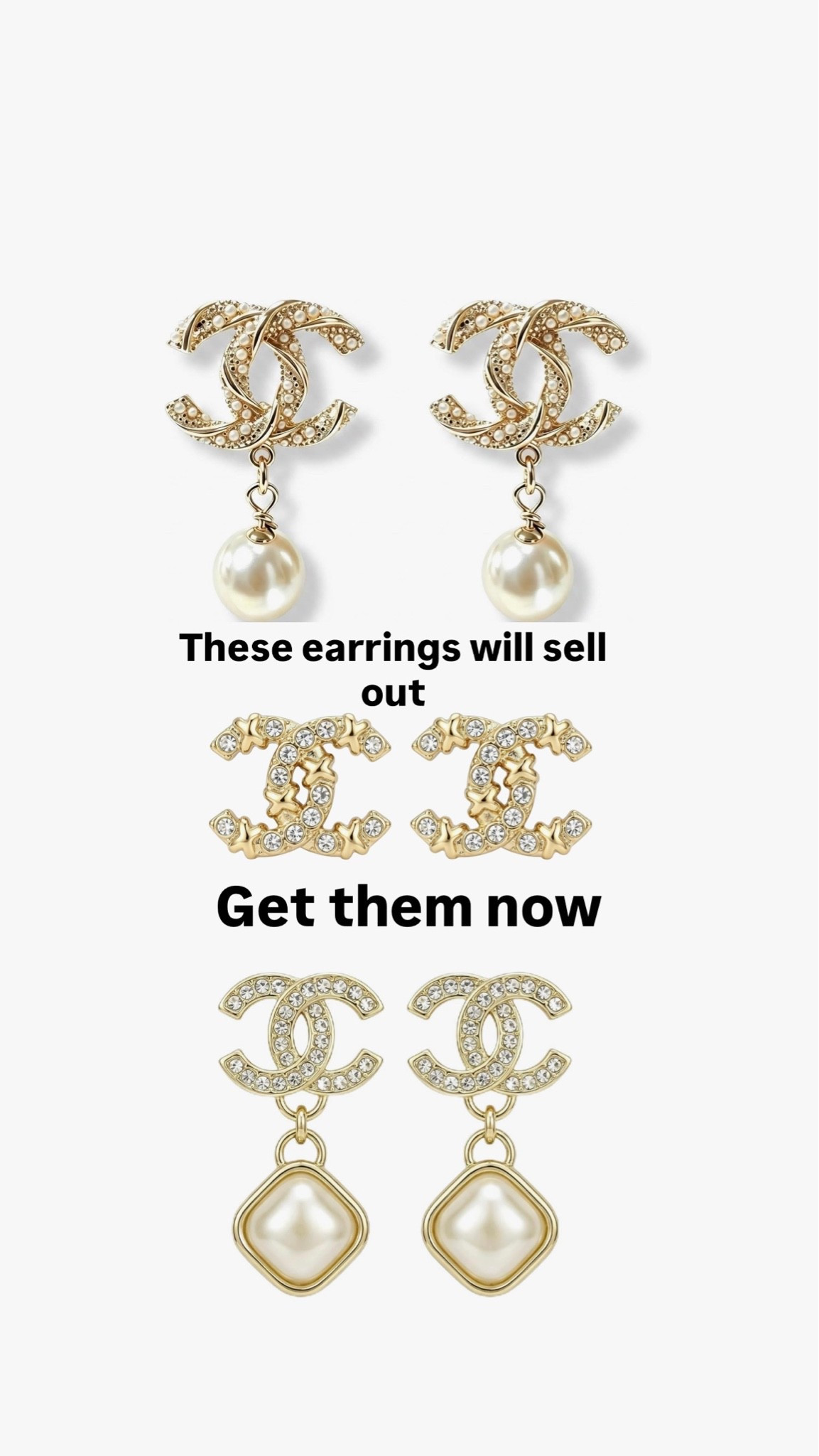 These earrings will sell out fast . Get them before they disappear #cc #chanelinspo #designerdupes #ccstyle

#LTKootd #LTKSaleAlert #LTKOver40