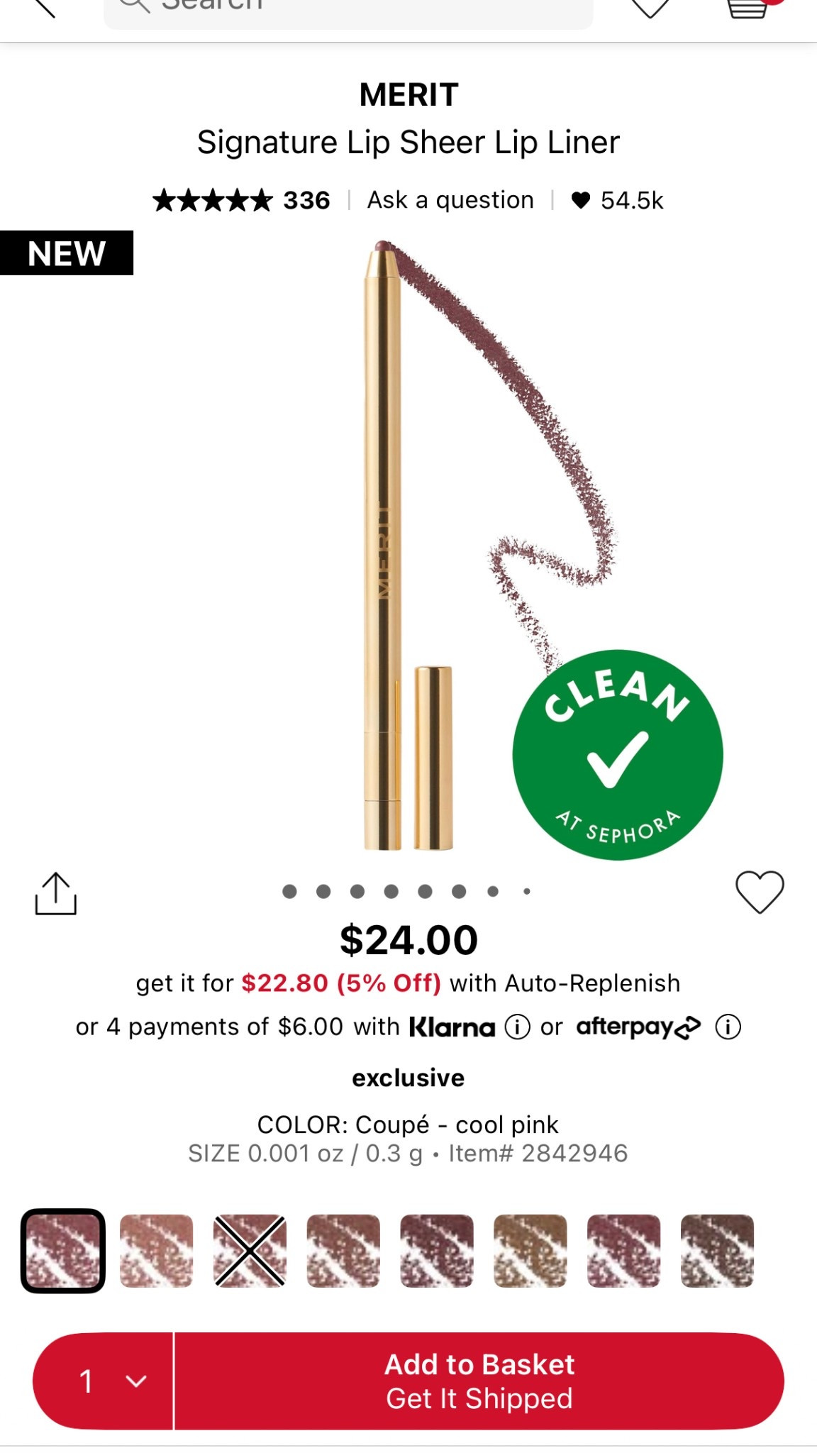 Lip liner I’m loving!!
Merit 
Color: coupé
