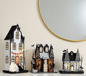 Light-Up Halloween Mantel Village | Pottery Barn Kids