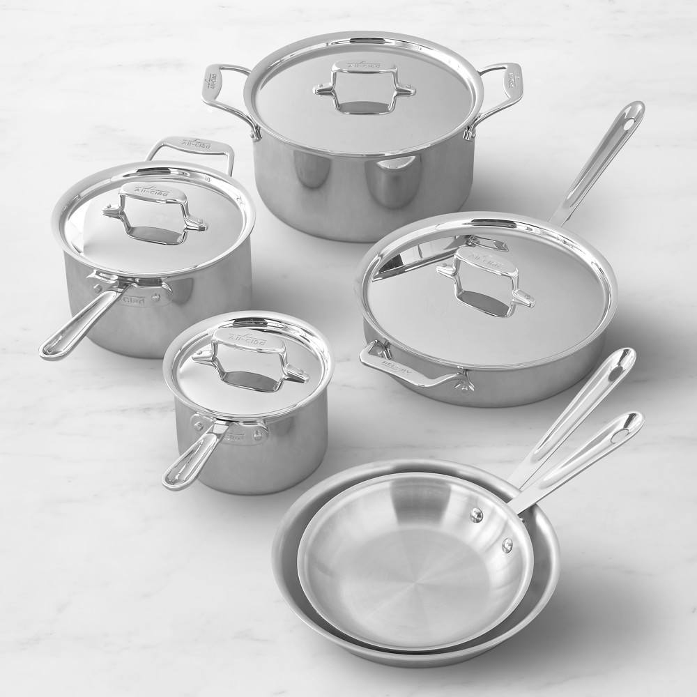 All-Clad D5® Stainless-Steel 10-Piece Cookware Set | Williams-Sonoma