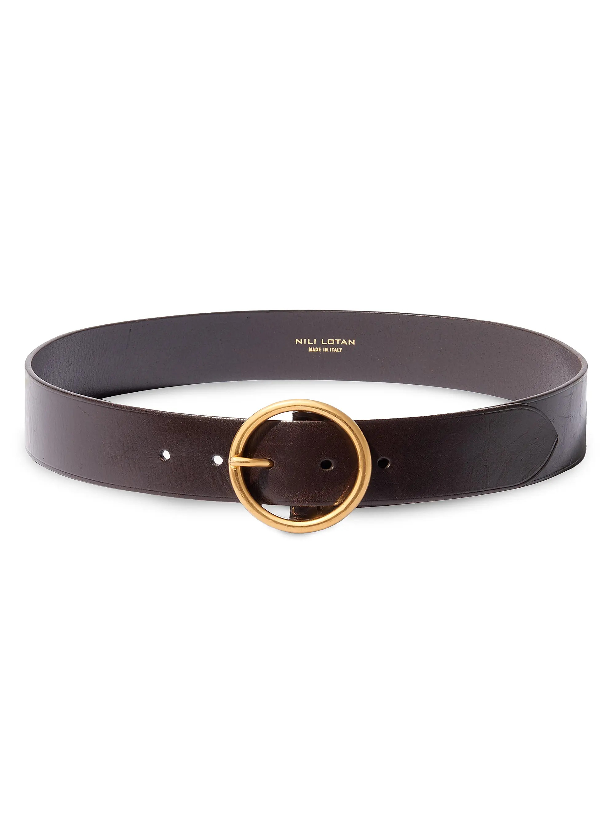 Avery O-Ring Braided Leather Belt | Saks Fifth Avenue