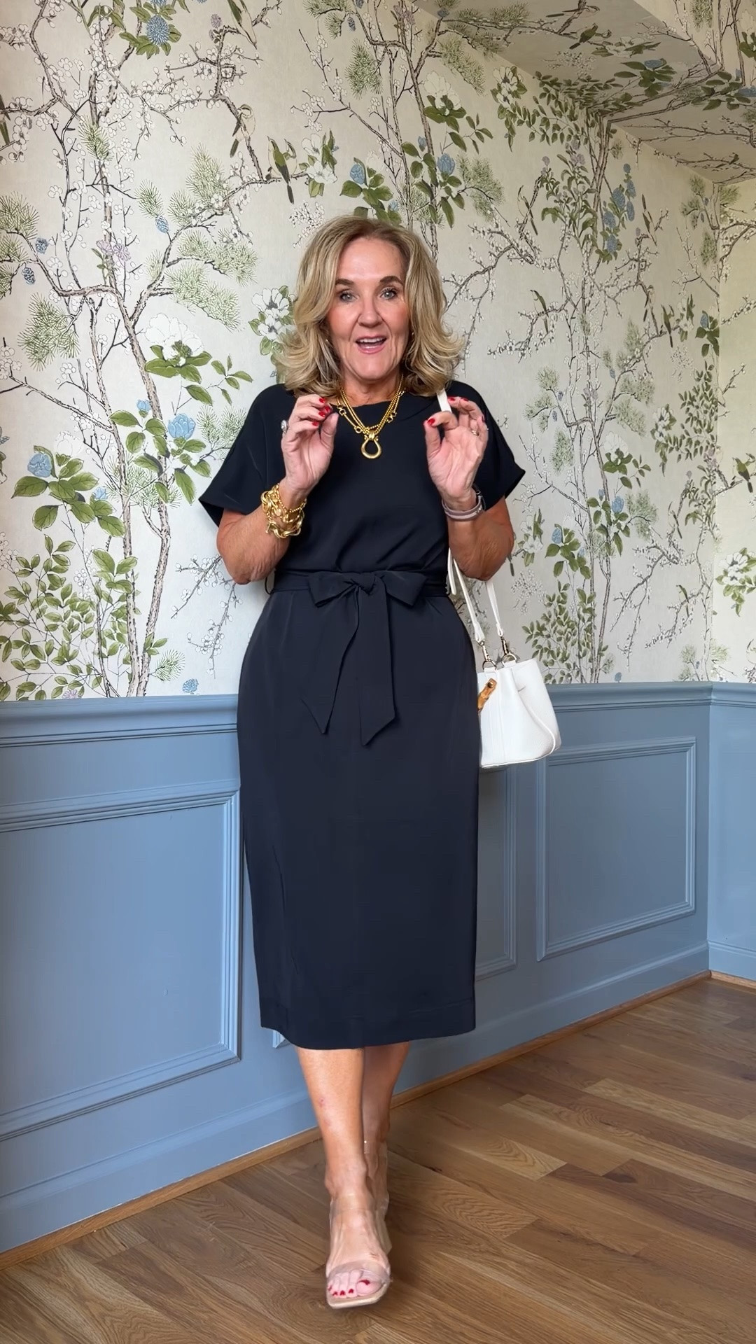 spanx dress talk about an LBD that’ll go anywhere from a funeral to a wedding. This is it. Wearing a medium.

Julie Vos highlight of the day. The Saratoga statement necklace. Too big, get the chain! 

#LTKSaleAlert #LTKOver40 #LTKWedding

#LTKWorkwear