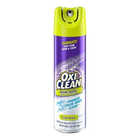 OxiClean Foam-Tastic Foaming Bathroom Cleaner, Removes Soap Scum, Grime & Stains, Fresh Scent, 19 oz | Walmart (US)