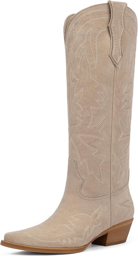 Cowboy Boots for Women Knee High Cowgirl Wide Western Boots | Amazon (US)