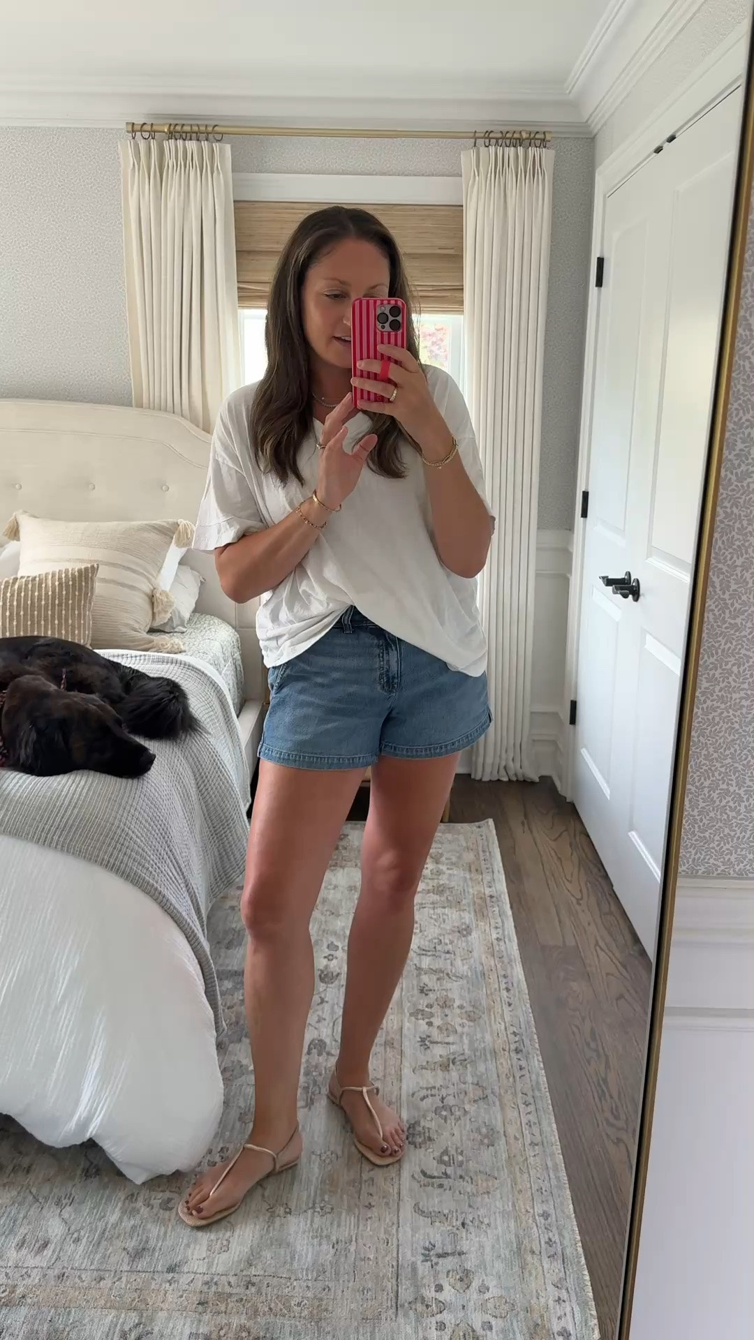 A classic summer outfit: a great pair of shorts, a soft oversized tshirt and sandals! Layered a few necklaces for a pop of color.

#LTKSaleAlert #LTKootd #LTKvlog