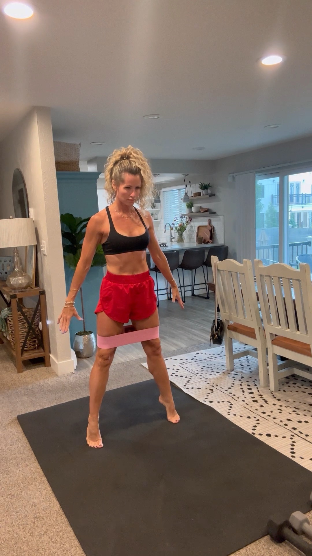 Medium top and bottom 

Favorite booty bands 
Best floor mat! #amazon #fitness

#LTKfitness #LTKhome #LTKover40