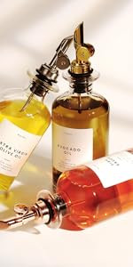 Molimoli Olive Oil Dispenser Bottle for Kitchen, Oil Dispenser w. Weighted Pourer, Glass Bottle D... | Amazon (US)