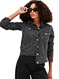 GAP womens Icon Denim Jacket, Black Alpine, Small US | Amazon (US)
