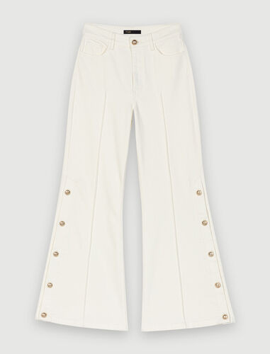 223PARIN Wide trousers with buttoned sides | Maje US