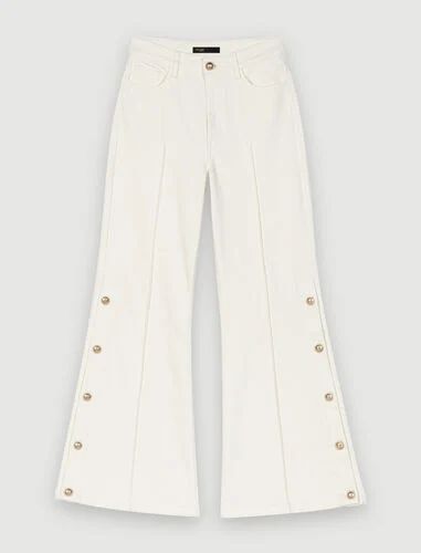 223PARIN Wide trousers with buttoned sides | Maje US