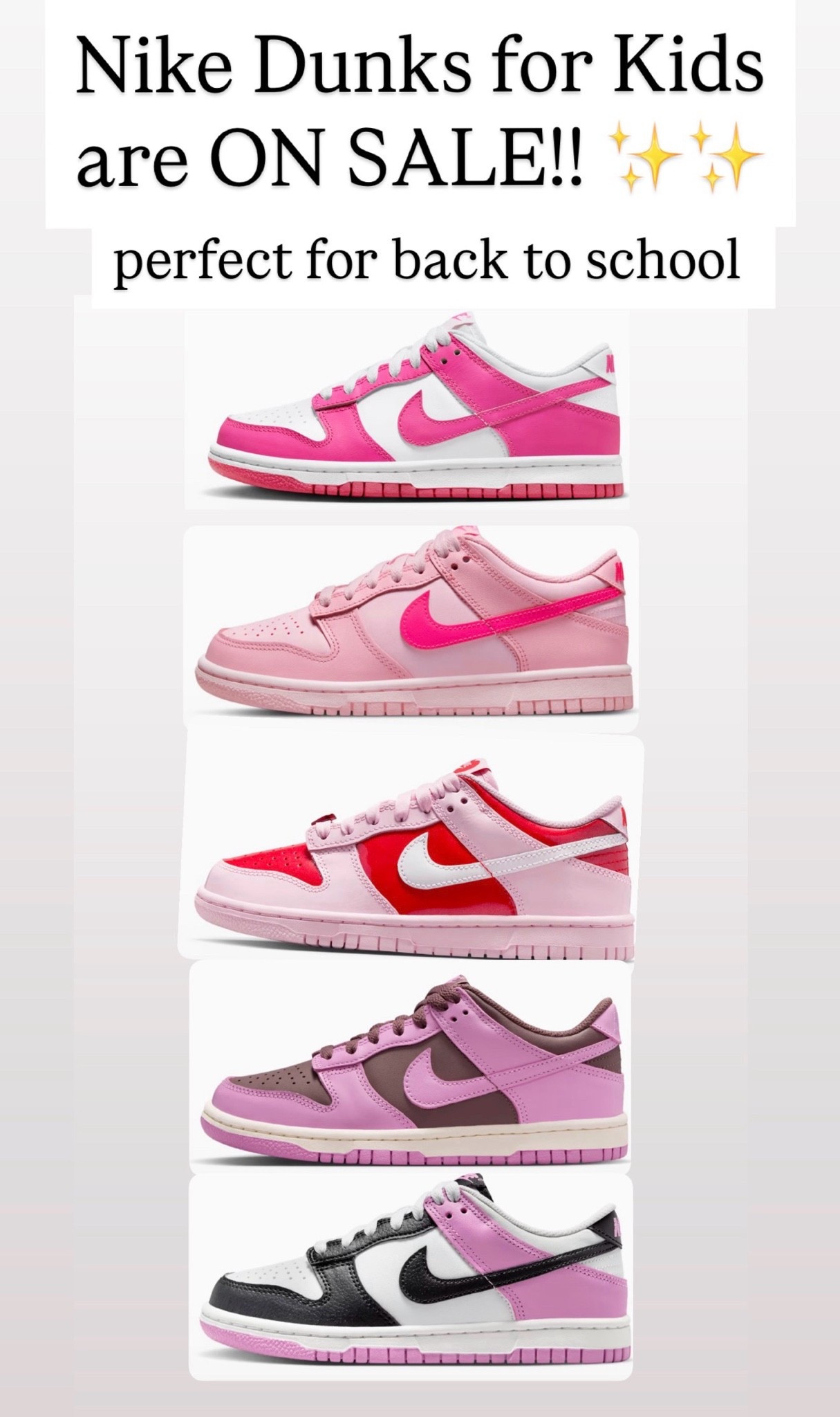 Love these Nike dunk sneakers on sale for kids!! These are just so popular right now!!

#LTKKids #LTKSaleAlert