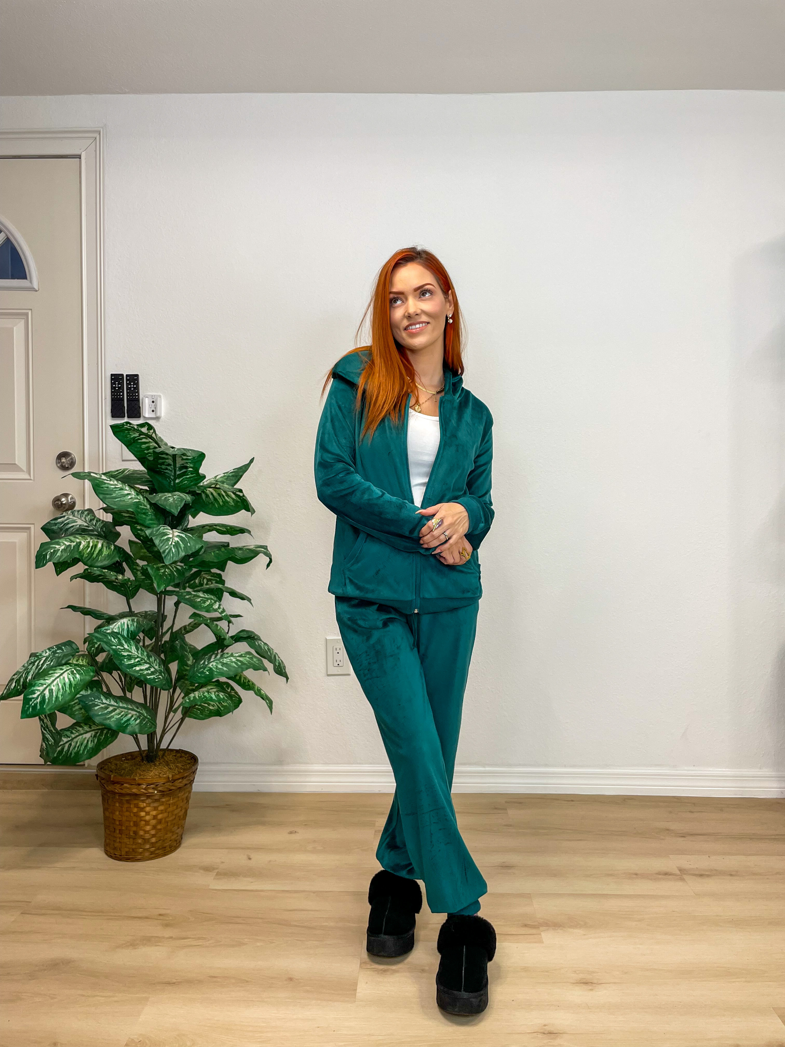 When winter hits and I want some cozy and cute to lounge in, I always reach for this two piece set track suit. True to size. 

 