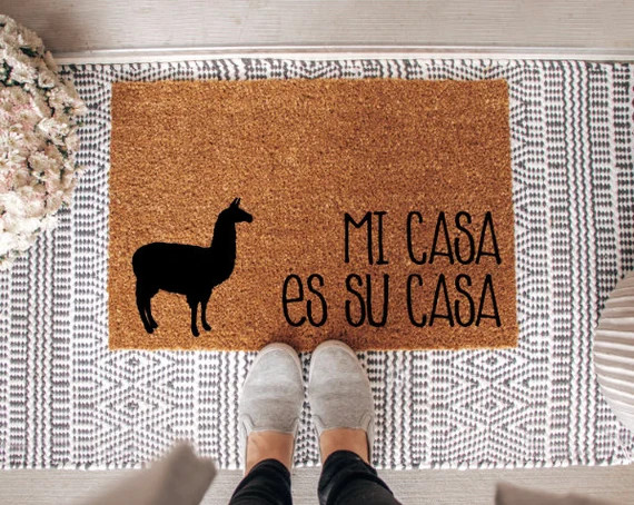 Mi Casa Es Su Casa, Llama Doormat, Coir Doormat, Funny Doormat, Home Doormat, Welcome Mat, under ... | Etsy (US)