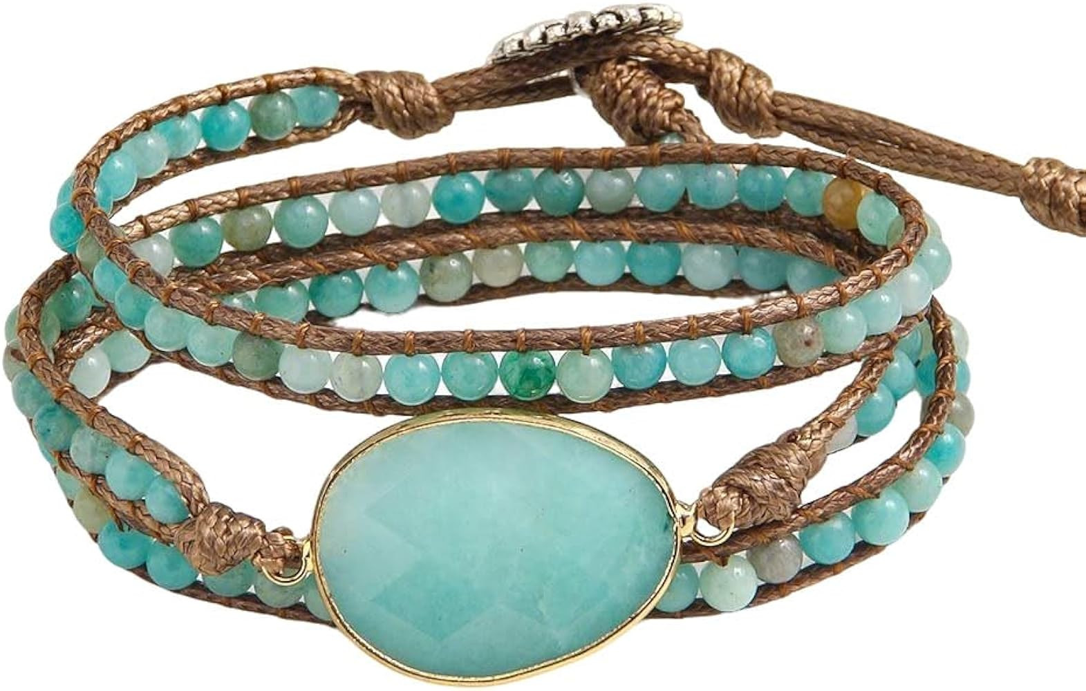 ZOSOJONA Boho Bracelets for Women, Handmade Adjustable Wrap Bracelet Collection with Natural Ston... | Amazon (US)