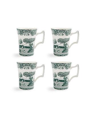 Spode Heritage Green Italian Cottage Mugs, Set of 4 - Macy's | Macy's