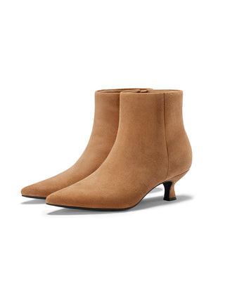 Celest | Pointed-Toe Kitten-Heel Boots | Fitory Footwear US