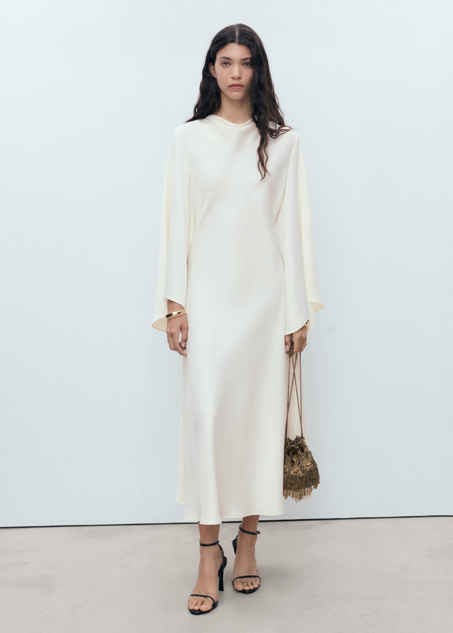 Long satin dress - Women | MANGO USA | Mango (US/MX/AU)