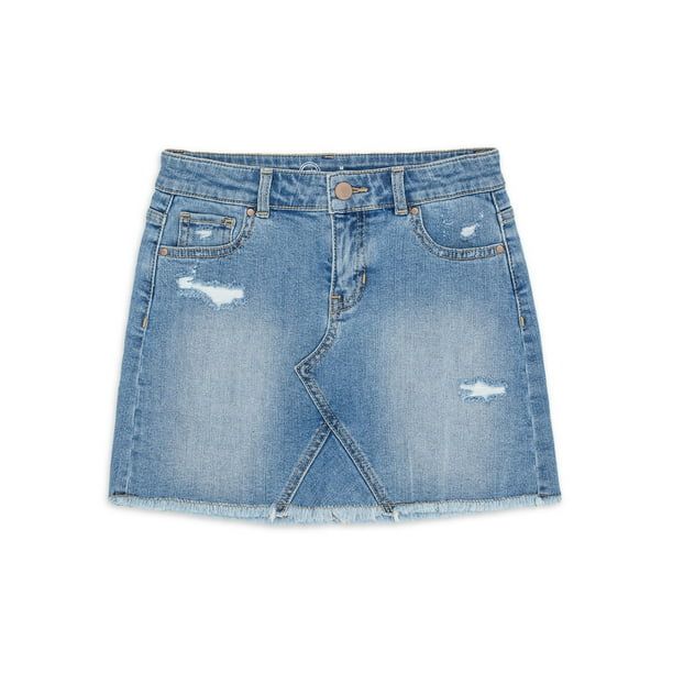 Wonder Nation Girls Denim Skirt, Sizes 4-18 & Plus | Walmart (US)