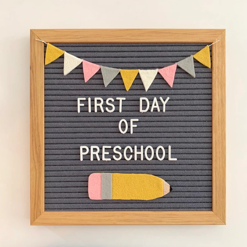 Back to School Felt Letter Board Pencil Accessory • Letter Board Banner + Pencil • Letter Boa... | Etsy (US)
