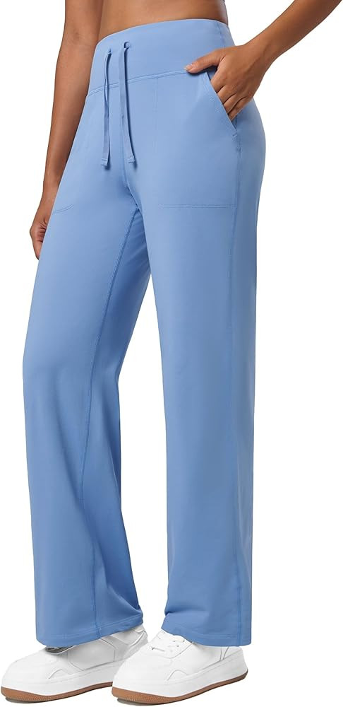 Willit Women's Fleece Lined Pants Wide Leg Thermal Yoga Winter Pants with Pockets High Waist Comy... | Amazon (US)