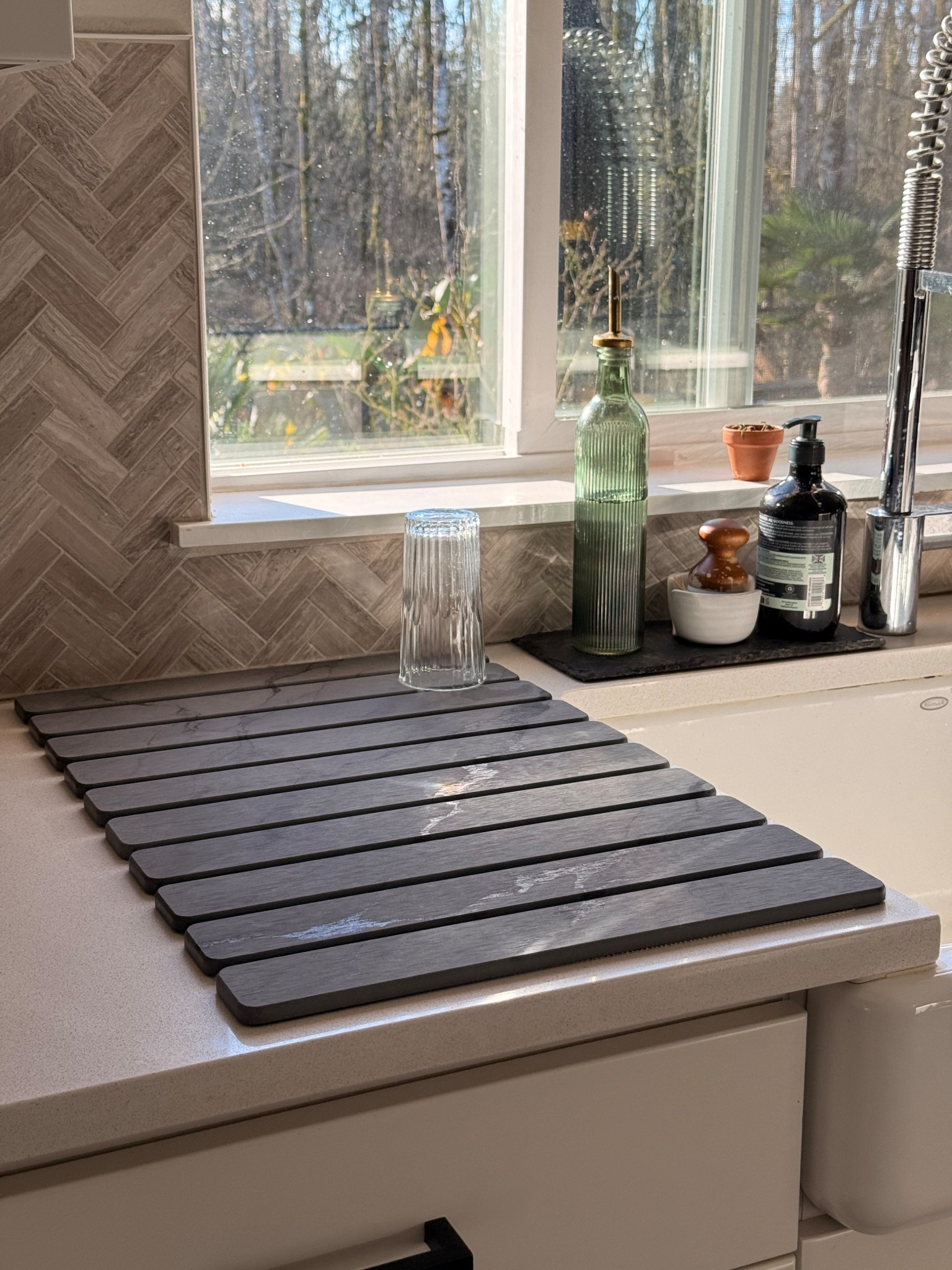 Large stone dish drying mat for kitchen counter. 

#LTKfoodie #LTKHome #LTKFindsUnder50