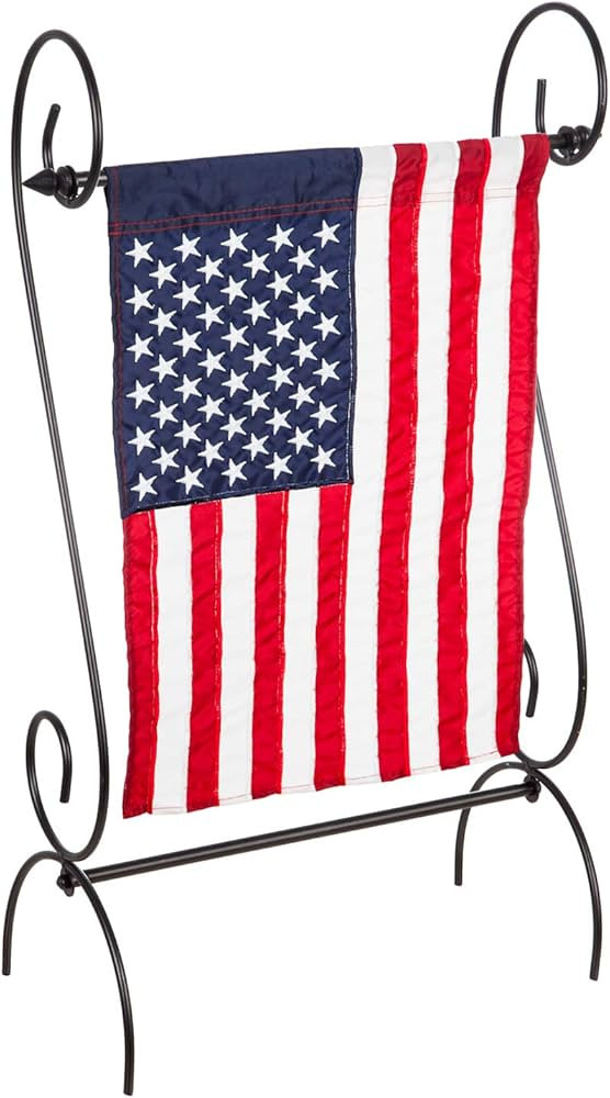 Evergreen Scroll American Garden Flag Stand | Premium Metal Iron Garden Flag Holder Stand for Out... | Amazon (US)
