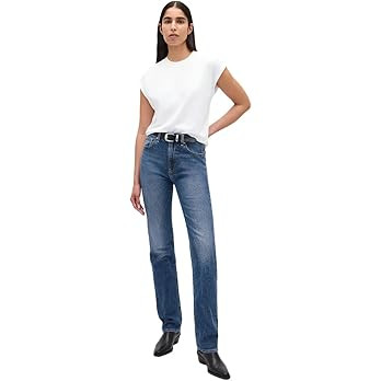 Gap Womens 90's Straight Fit Denim Jeans | Amazon (US)