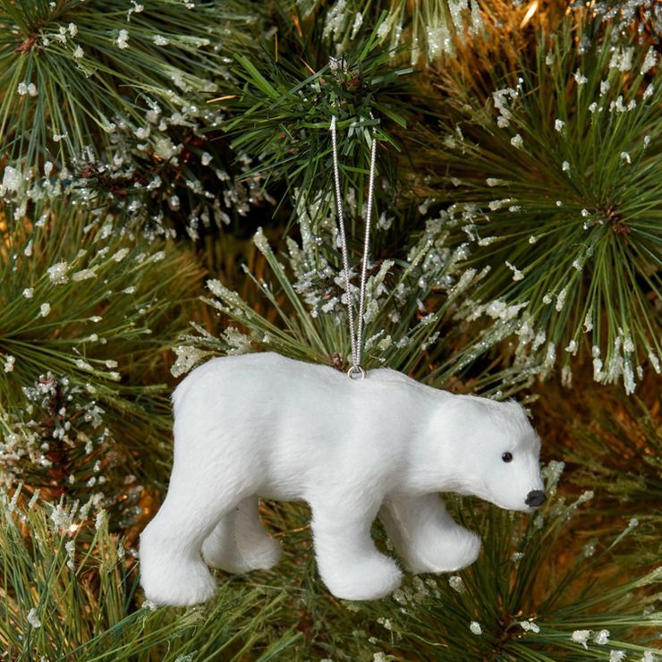Faux Fur Polar Bear Christmas Tree Ornament - Wondershop™ | Target