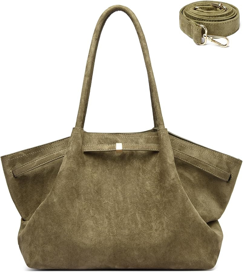 Makukke Tote Bag for Women, Faux Suede Bag Women's Handbags, Shoulder Crossbody Bag for Daily Com... | Amazon (US)
