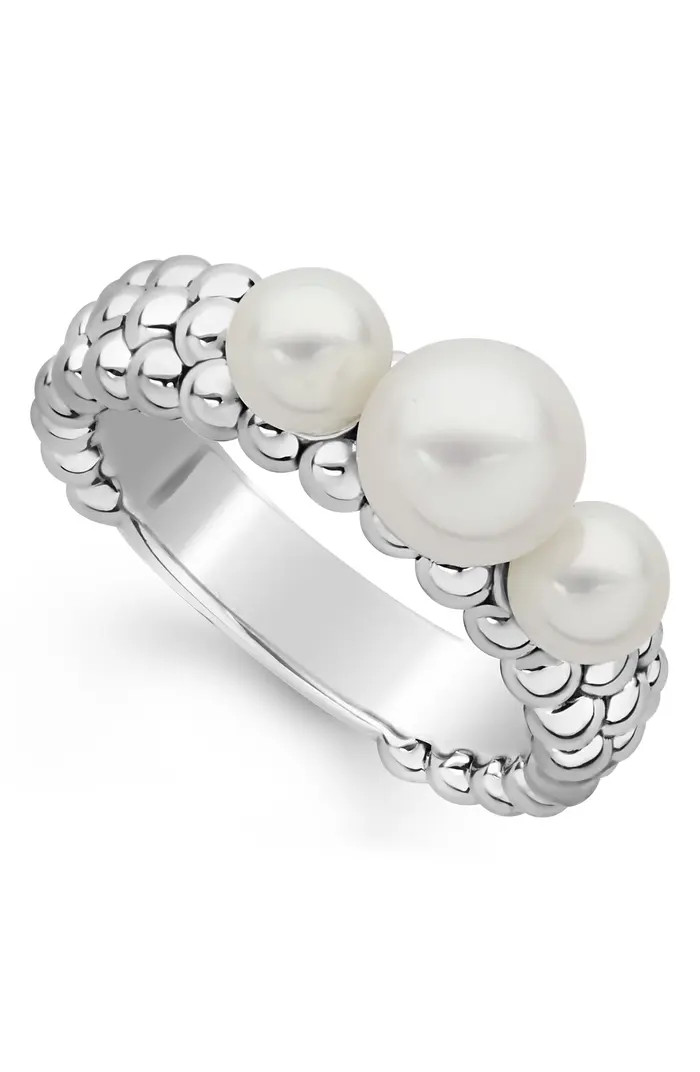 Luna Pearl Caviar Band Ring | Nordstrom