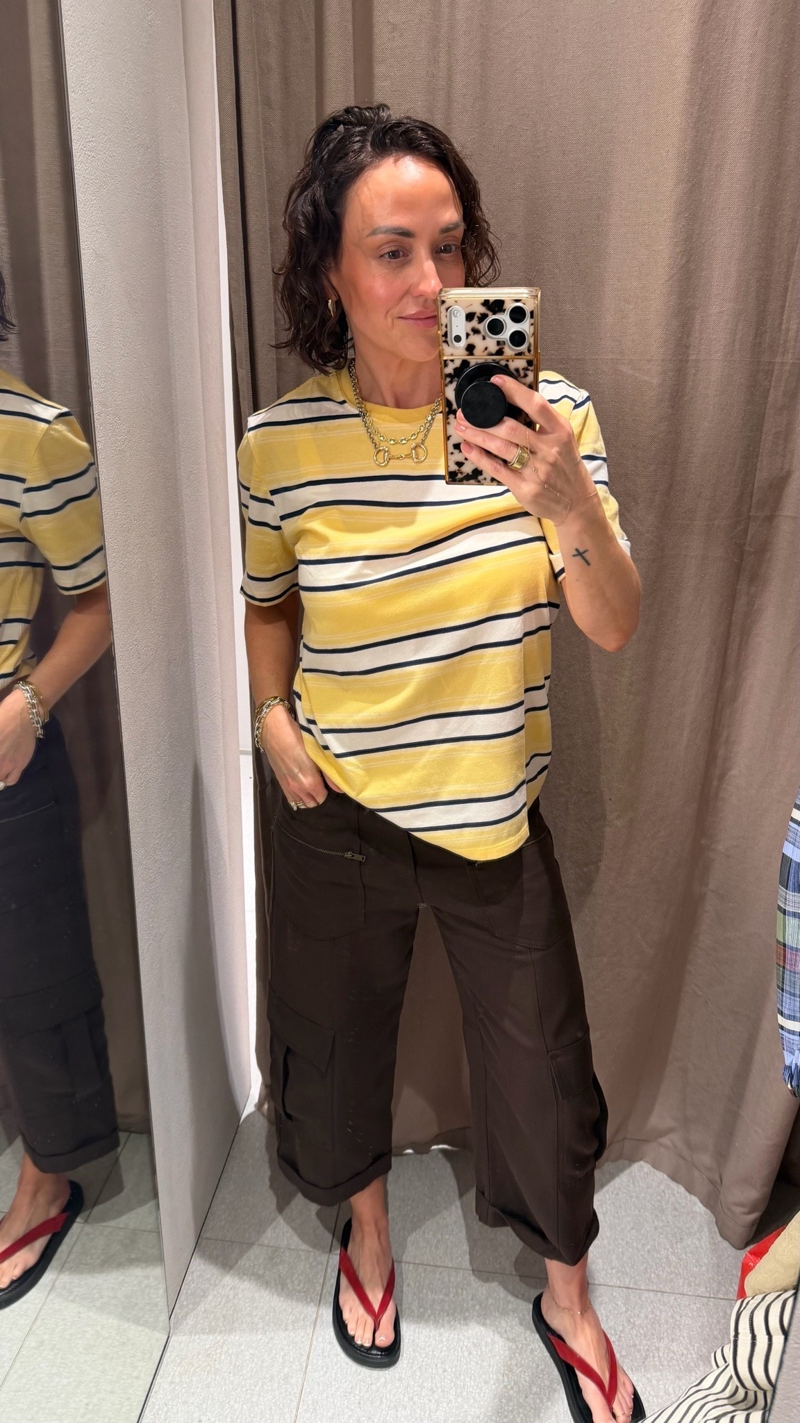 Absolutely will wear a $6 boys shirt and love it! Size xxl and plenty oversized. 
S Zara shorts capri

KC chic jewelry code: Lori

#LTKgrwm #LTKootd #LTKOver40