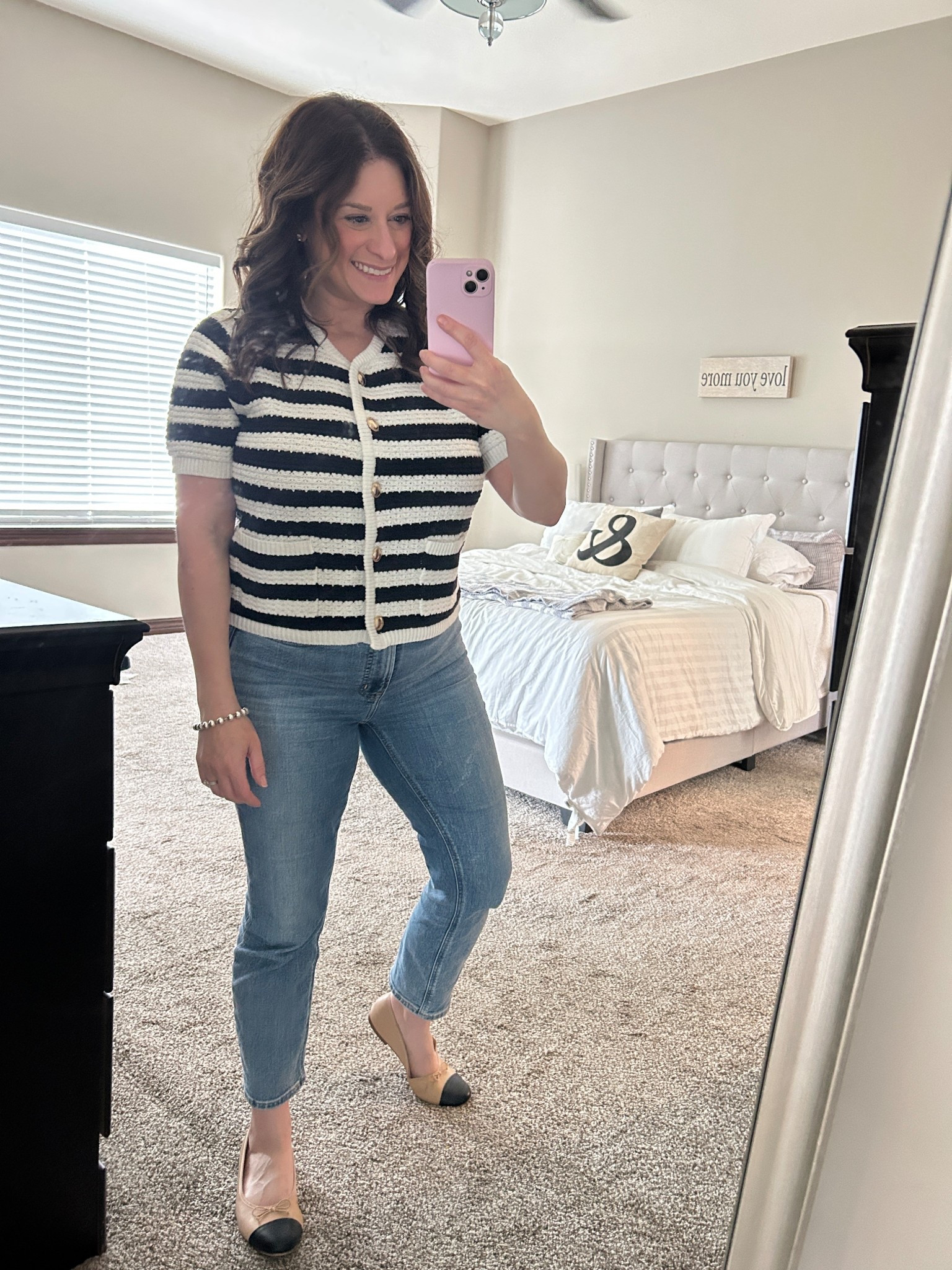 Loving this outfit for spring! This sweater could easily be worn open over a dress it dressed up in the office 

Walmart/ gap/ Target/ j. Crew

#LTKMidsize #LTKPetite #LTKWorkwear