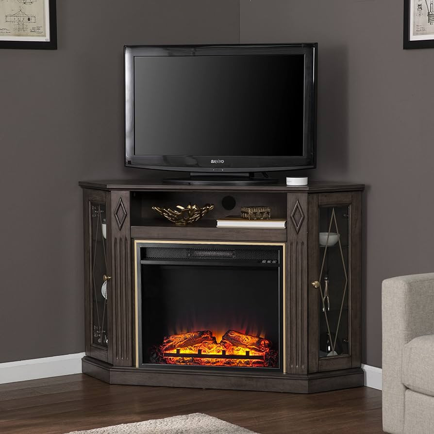 SEI Furniture Austindale Electric Fireplace w/Media Storage | Amazon (US)
