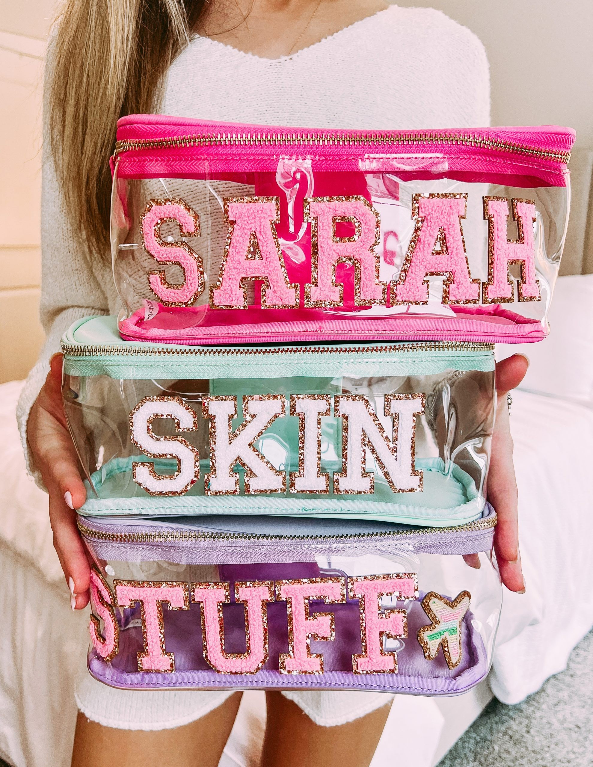 Open Top Clear Cosmetic Pouch | KenzKustomz | KenzKustomz