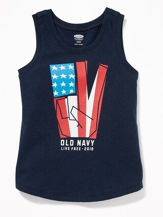 Old Navy Baby 2018 Flag Tank For Toddler Girls Ink Blue Size 12-18 M | Old Navy US