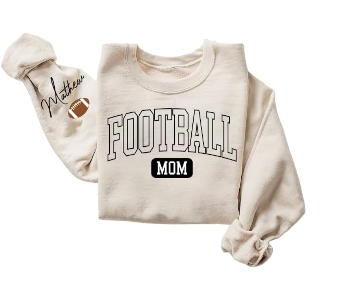 Personalized Women's Football Mom Shirt & Sweatshirt | Amazon (US)