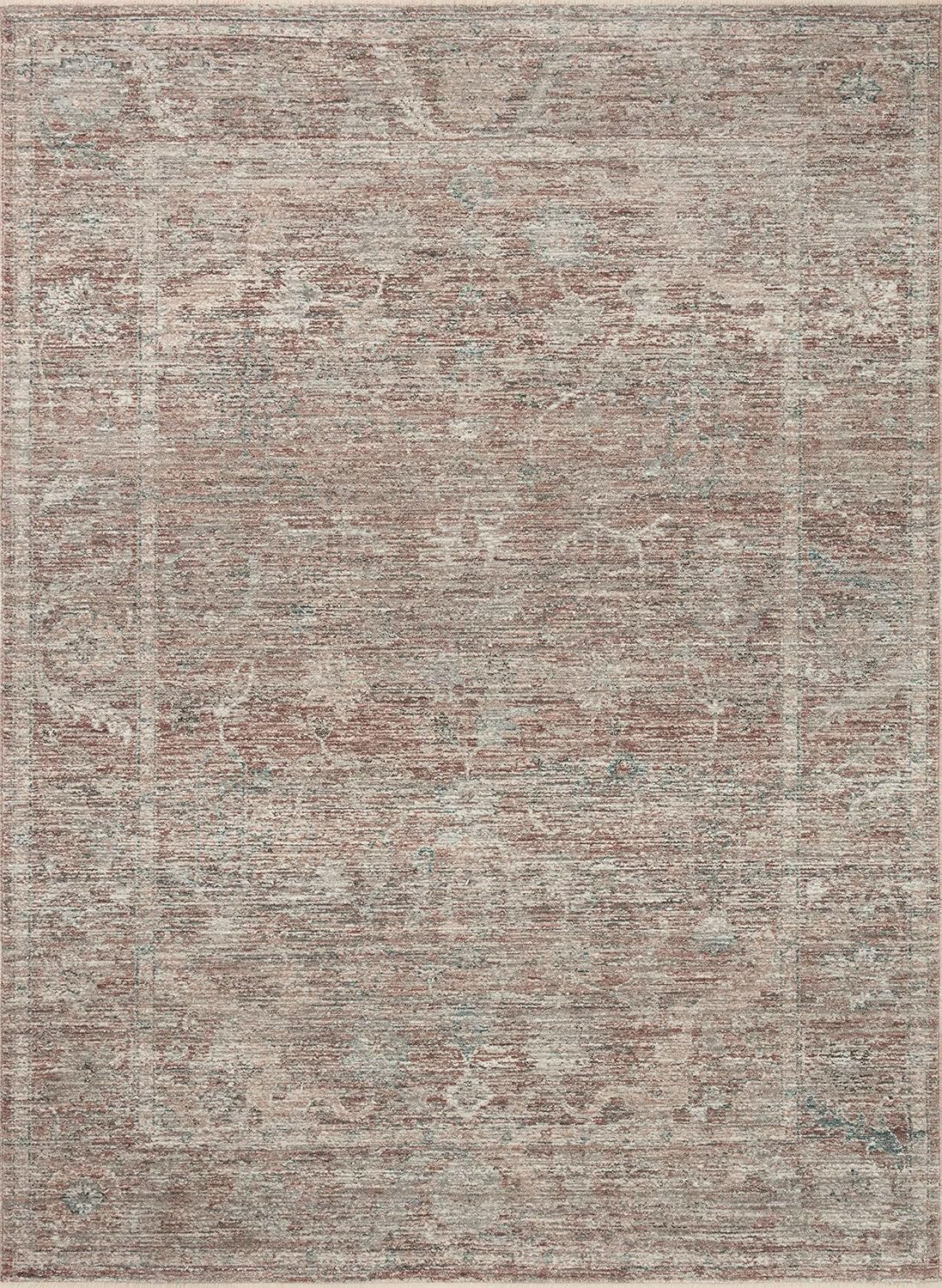Magnolia Home by Joanna Gaines x Loloi Millie MIE-04 Collection Brick/Fog 9'-6" x 13'-1" Area Rug | Amazon (CA)