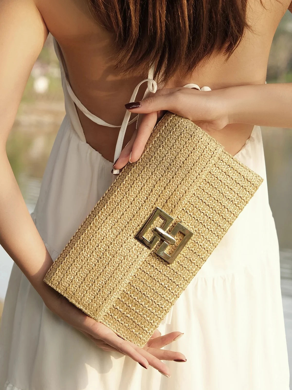 Vacation Straw Clutch Bag | Stylewe