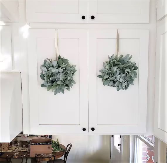 Mini Kitchen Cabinet Wreaths, Kitchen Wreath, Mini Wreath, Kitchen Mini Wreaths, Farmhouse Kitche... | Etsy (US)