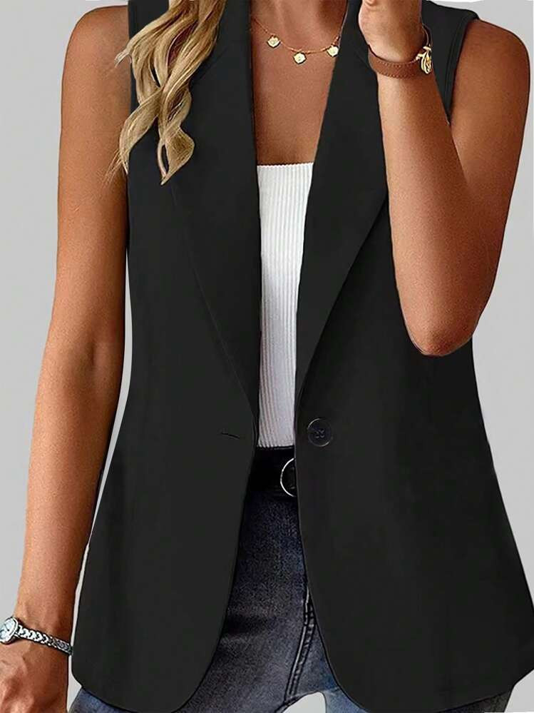 Plus Size Blazer Vest | SHEIN